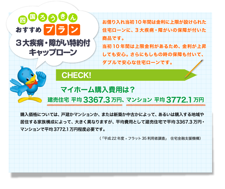 3大疾病・障がい特約付キャップローン