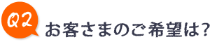 Q2.お客さまのご希望は？